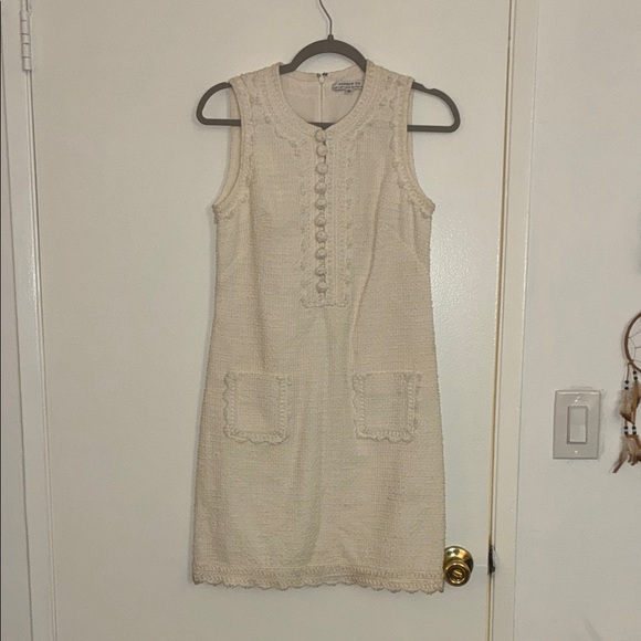 Chic Cream Sleeveless Mini Dress - Picture 2 of 16